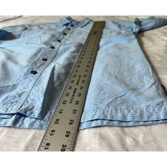 Royal Robbins Mens Blue Short Sleeve Button-Up Shirt Large Standard Fit Casual - Picture 10 of 12